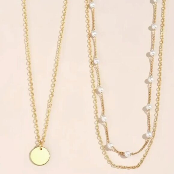 14K Gold filled Layering Pearl Necklace - Picture 3 of 4